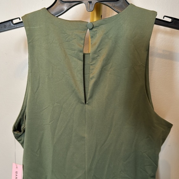 Crave Fame Women's green Mock Turtleneck Sleeveless Bodysuit Size XS - Picture 5 of 8
